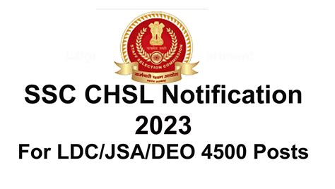 Ssc Chsl Notification For Ldc Jsa Deo Posts