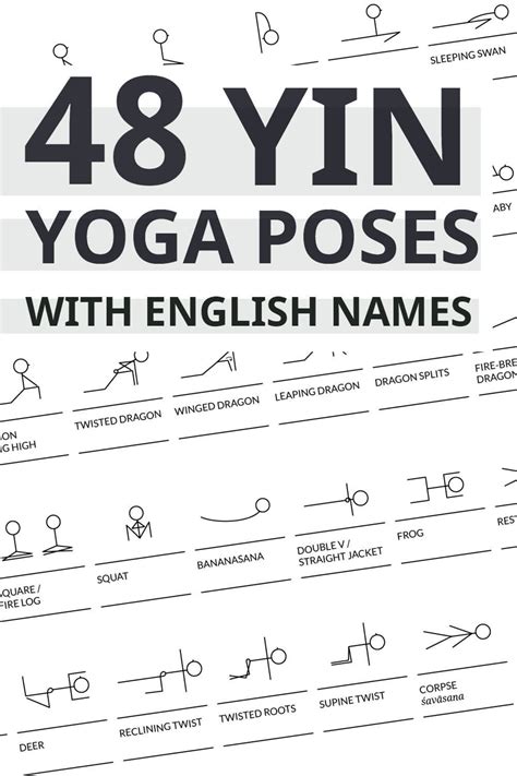 Yin Yoga Bungen Zum Ausdrucken Pdf Yin Yoga Poster Mit Etsy