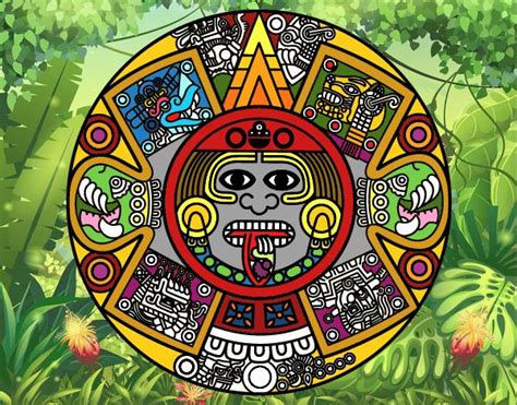 Dibujo De Calendario Azteca Pintado Por En Dibujos Net El D A