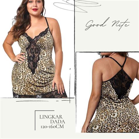 Jual Lingeria Sexy Super Big Size Baju Tidur Jumbo Lingerie Leopard