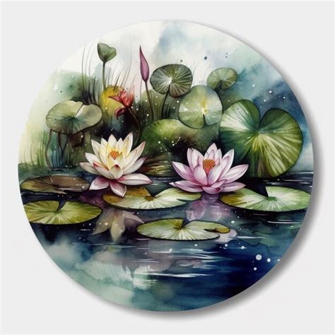 Premium AI Image There Are Two Water Lillies In The Water With Leaves