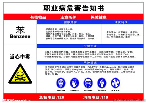 苯职业病预防告知书设计图广告设计广告设计设计图库昵图网