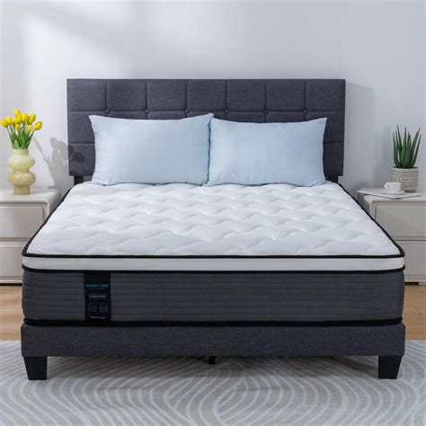 12'' King Size Hybrid Mattress, QUEEN ROSE Hybrid Firm Mattress in a Box with Gel Memory Foam ...