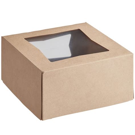 Brown Cake Box With Window 2 KG 12x12x4 IN Order Now Eco Bags India