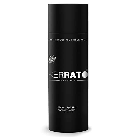 Kerrato Hair Fibres For Thinning Hair Jet Black Natural G