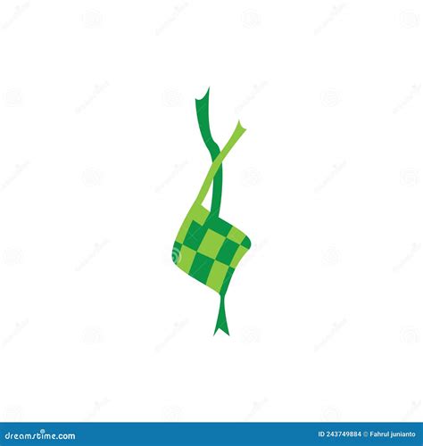 Ketupat Lebaran Idul Fitri Logo Vector Template Stock Vector