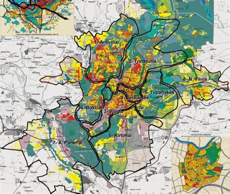 Map of Vilnius, Lithuania