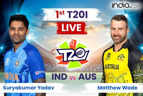 Ind Vs Aus Live Updates 1st T20i Scorecard Suryakumar Yadav Rinku