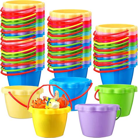 Didaey 36 Pcs 6 Inch Sand Buckets For Kids Bulk Small Beach