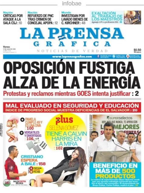 La Prensa Gráfica El Salvador Viernes 1ro De Julio De 2016 Infobae