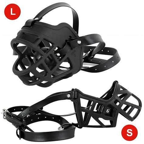 Bdsm Leder Silikon Mundmaske Bondage Geschirr Knebel Hunde Maulkorb