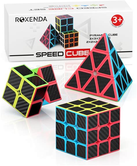 ROXENDA Cube De Vitesse 2X2 3X3 Pyramid Original Cube Speed Cube