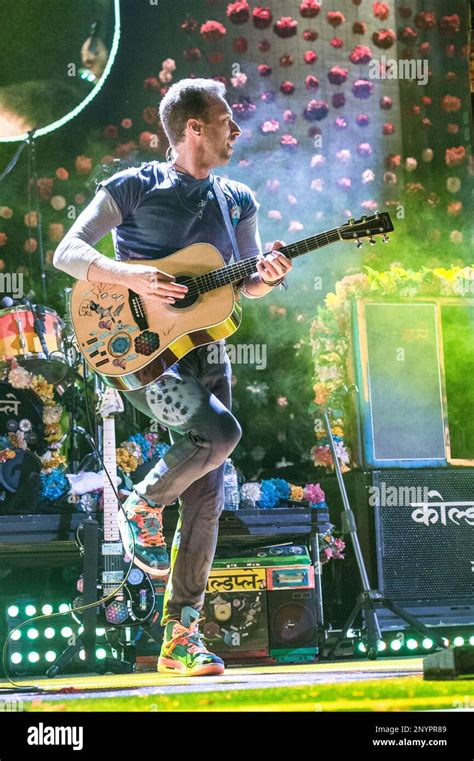 Chris Martin Of Coldplay Performs At Bankers Like Fieldhouse On July 20