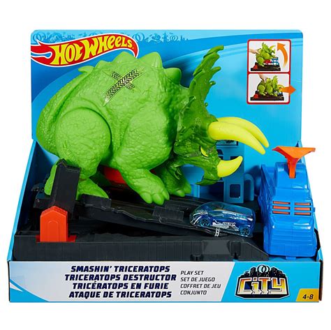 HOT WHEELS Tor City Starcie z Triceratopsem GBF97 Zakupy online z dostawą do domu Carrefour pl