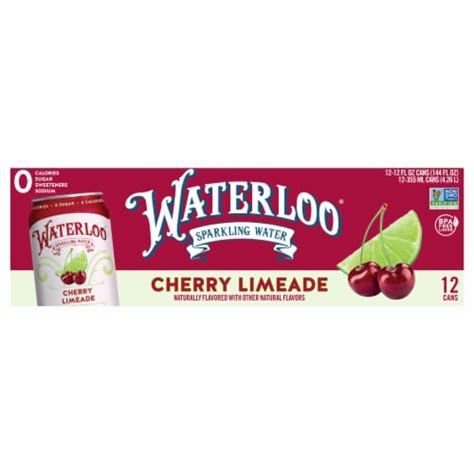 Waterloo® Cherry Limeade Flavored Sparkling Water Cans 12 Pk 12 Fl