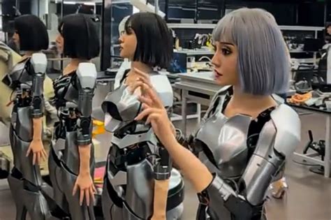 Footage of humanoid robot factory in China