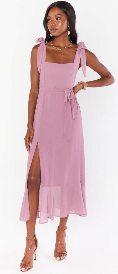 Show Me Your Mumu Claire Midi Dress Antique Rose Chiffon ShopStyle