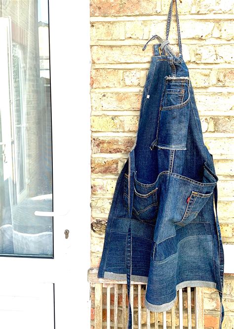 Handmade Upcycled Denim Apron For Men And Women Etsy