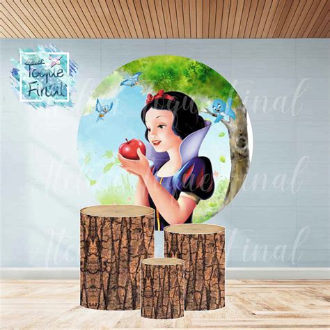 Kit Painel Sublimado Capa De Cilindro Branca De Neve Elo