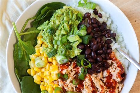 Cauliflower Rice Chicken Burrito Bowls