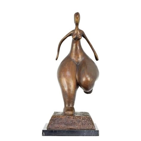 Bronzestatue Dicke Dame Mit Gesenkten Armen 45 Cm Eliassen Home