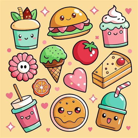 Cute Food Characters | Premium AI-generated vector