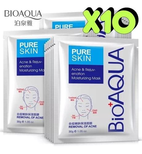 Pack 10 Mascarillas Coreanas Antiacne Original Bioaqua 89 Meses