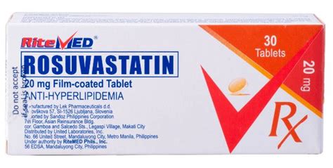 Ritemed Rosuvastatin 20mg Film Coated Tablet 1s Price In The