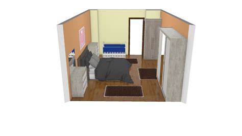 Quarto Mana De Beatriz Planta 3D Mooble