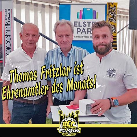 Thomas Fritzlar Ist Ehrenamtler Des Monats Vfc Plauen De