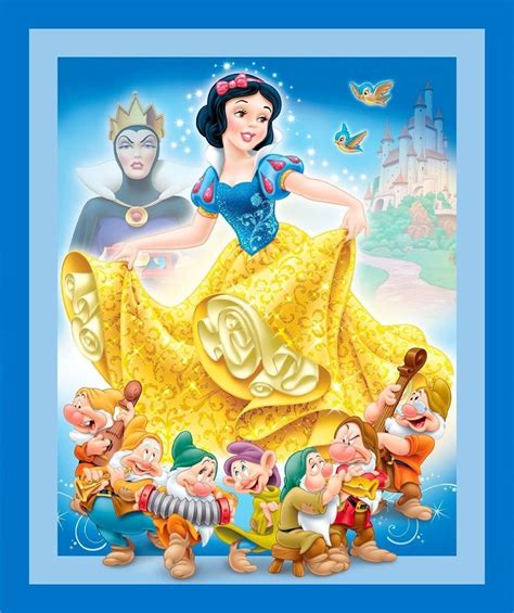 Disney Snow White Panel Fabric Cp53403 Disney Fabric Disney Quilt