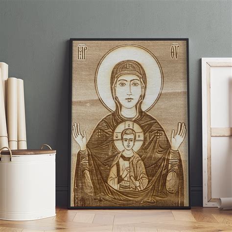 Икона Света Богородица Оранта 40см - eMAG.bg