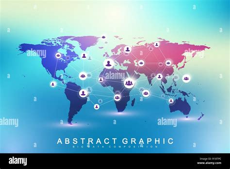 Social Media Network And Marketing Concept On World Map Background