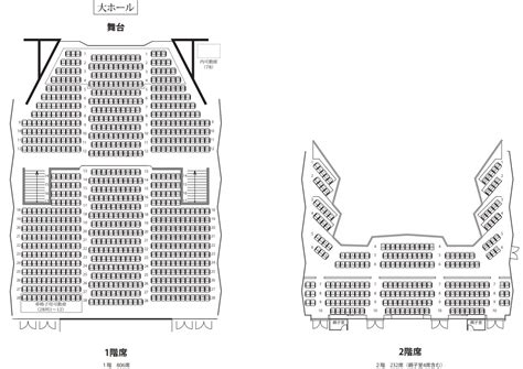 【座席表予想図】横浜市民文化会館関内ホール（よこはましみんぶんかかいかんせきうちほーる） 座席表予想図 アリーナ