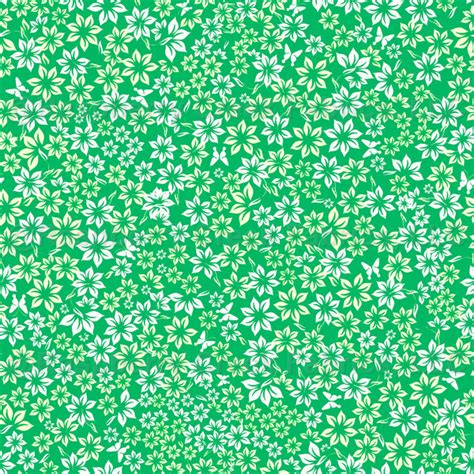 Ditzy Emerald Green Flowers Raspberry Creek Fabrics