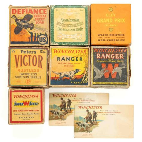 Sold At Auction Vintage Shotgun Shell Cardboard Boxes Lot Of Seven