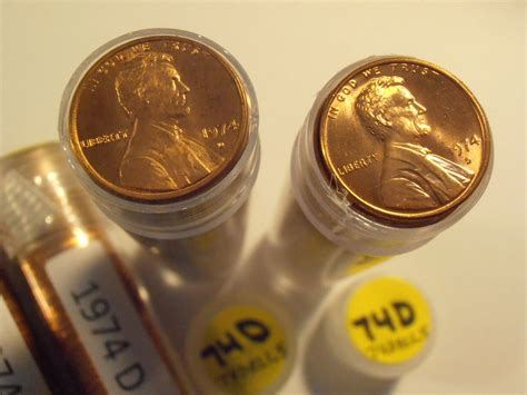 1974 D Lincoln Memorial Cent ONE ROLL Brilliant Uncirculated For