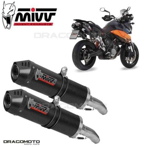 Ktm Supermoto Smt Double Chappement Oval Mivv Carbone Cc Ebay