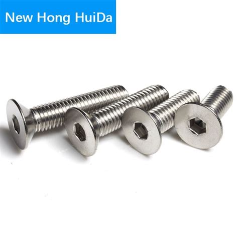 Hex Flat Head Socket Cap Screw Hexagonal Metric Thread Countersunk Machine Bolt 304 Stainless