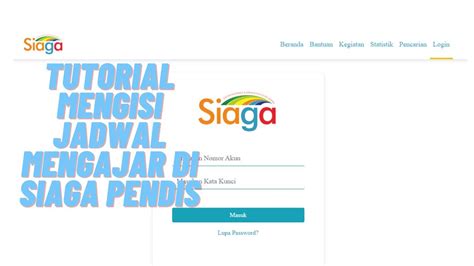 TUTORIAL MENGISI JADWAL MENGAJAR DI SIAGA PENDIS YouTube