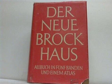 Brockhaus Hrsg Der Neue Brockhaus Allbuch In F Nf B Nden Und Einem