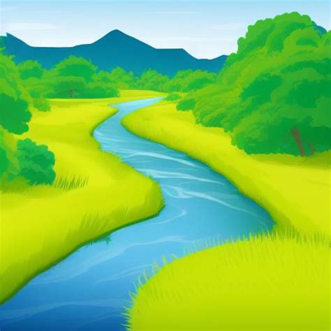 Best Ai Photo A Small River Running Through A Green Field Promptify