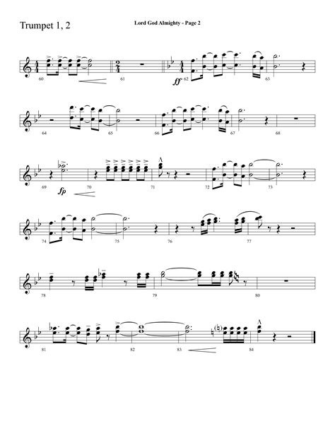 Lord God Almighty Choral Anthem Satb Trumpet Sheet Music Pdf Lifeway