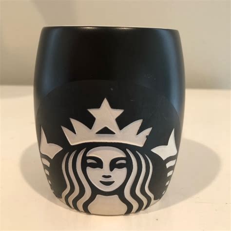 Starbucks Kitchen Starbucks 21 Stoneware 3d Cut Mermaid Matte Black