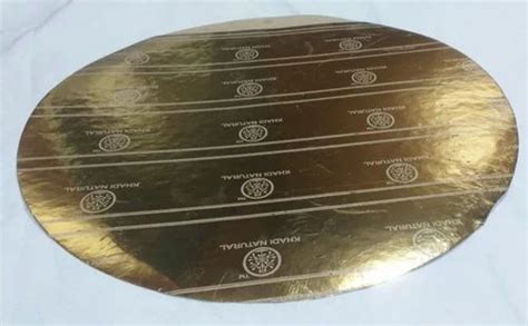 Printed 10inch Golden Paper Plate Raw Material Packaging Type Loose