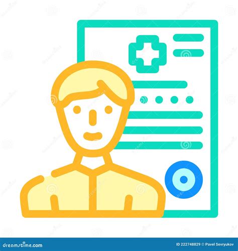 Medical Data Client Information Kyc Color Icon Vector Illustration