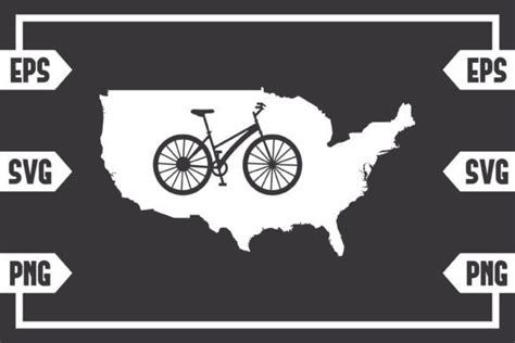 USA Map - Cycling Graphic by Mahak Arts · Creative Fabrica