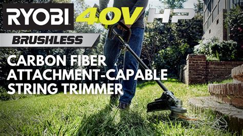 Ryobi V Hp Brushless Carbon Fiber Attachment Capable String Trimmer