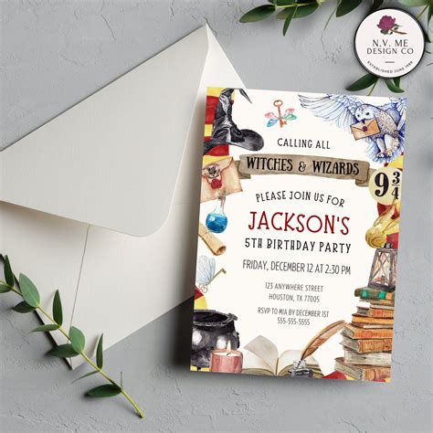 birthday invitations harry potter 2