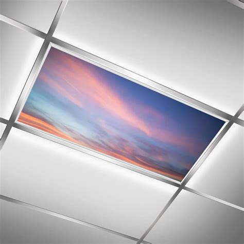 Buy Cloudy Sunset with Sky,Pink Blue,Light Diffusers,Fluorescent Light Covers for Classroom ...